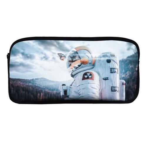 yanfind Pencil Case YHO Comfreak Radioactive Suit Butterfly Science Clouds Sky Reflection Nuclear Zipper Pens Pouch Bag for Student Office School