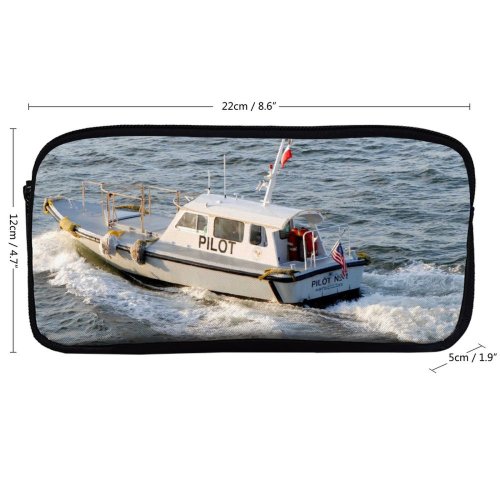 yanfind Pencil Case YHO Protector Vehicle Boating Lead Class Boat Watercraft Patrol Speedboat Coastal Transportation Waterway Zipper Pens Pouch Bag for Student Office School