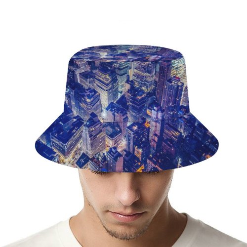 yanfind Adult Fisherman's Hat Denys Nevozhai York City Aerial Cityscape Nightscape Night Time City Lights Skyscrapers Fishing Fisherman Cap Travel Beach Sun protection