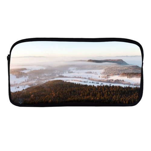 yanfind Pencil Case YHO Stolowe Mountains National Park Foggy Mist Landscape Winter Poland Zipper Pens Pouch Bag for Student Office School