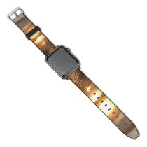 yanfind Watch Strap for Apple Watch Sunset Beach  Gold Golden  Sand  Sky Horizon Sunrise Afterglow Compatible with iWatch Series 5 4 3 2 1
