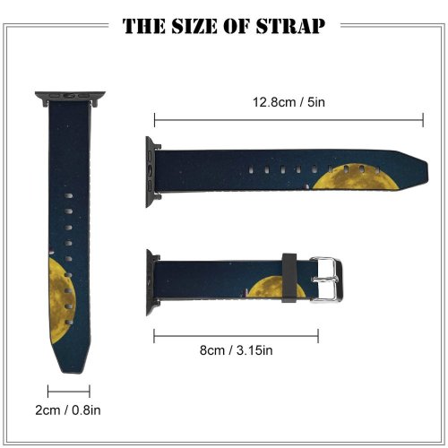 yanfind Watch Strap for Apple Watch Anja Black Dark  Basketball Ring Night Sky Dark Compatible with iWatch Series 5 4 3 2 1