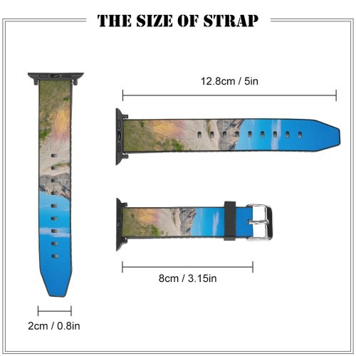 yanfind Watch Strap for Apple Watch Landscape Peak Countryside National Great Wilderness Rock Formations Badlands Plains Pictures Compatible with iWatch Series 5 4 3 2 1