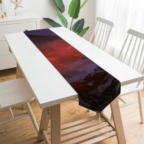Yanfind Table Runner Eruption Landscape Sunrise Pictures Outdoors Light Flare Volcano Sky Mountain Everyday Dining Wedding Party Holiday Home Decor