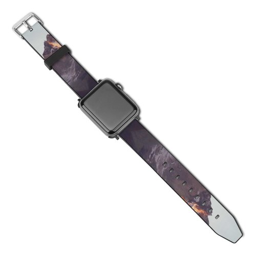 yanfind Watch Strap for Apple Watch Landscape Peak National Del Pictures Outdoors Grey Free Range Volcano Park Compatible with iWatch Series 5 4 3 2 1