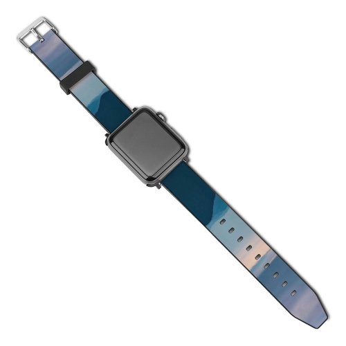 yanfind Watch Strap for Apple Watch Landscape Peak Countryside Creative Pictures Outdoors Grey Range Panoramic Sky Compatible with iWatch Series 5 4 3 2 1