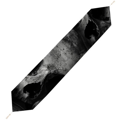 Yanfind Table Runner Dark Skulls Scary Everyday Dining Wedding Party Holiday Home Decor