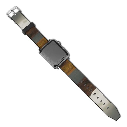 yanfind Watch Strap for Apple Watch Landscape Countryside Highlands Promontory Creative Slope Tundra Pictures Sea Outdoors Grey Compatible with iWatch Series 5 4 3 2 1