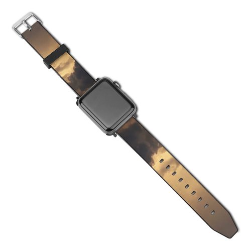 yanfind Watch Strap for Apple Watch Sky Cumulus Warm Sunset Free Dusk Cloudy Storm Outdoors Wallpapers Wind Compatible with iWatch Series 5 4 3 2 1