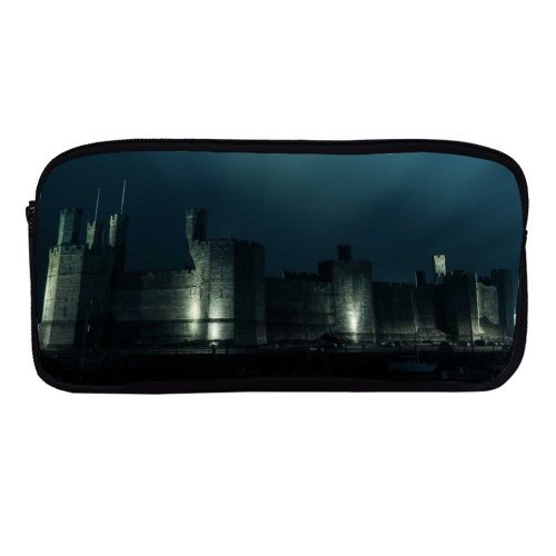 yanfind Pencil Case YHO Images Castle Night Landscape Wallpapers Stock Free Exposure Caernarfon Pictures Nervum Boats Zipper Pens Pouch Bag for Student Office School