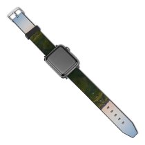yanfind Watch Strap for Apple Watch Simplistic Offroad Field Farmer Sky Tree Paddy Grass Simple Space Free Compatible with iWatch Series 5 4 3 2 1