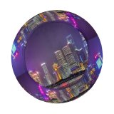 yanfind Adult Fisherman's Hat Shanghai City Reflection Skyscrapers Night Life Cityscape Lights Architecture Fishing Fisherman Cap Travel Beach Sun protection