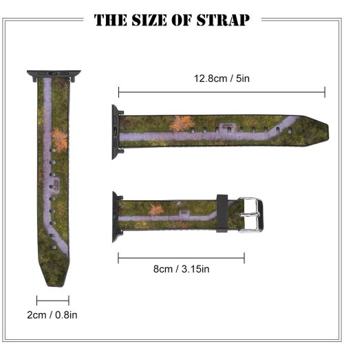 yanfind Watch Strap for Apple Watch United Landscape Abies Leaf Plant Woodland Forest Creative Pictures Outdoors Tree Compatible with iWatch Series 5 4 3 2 1