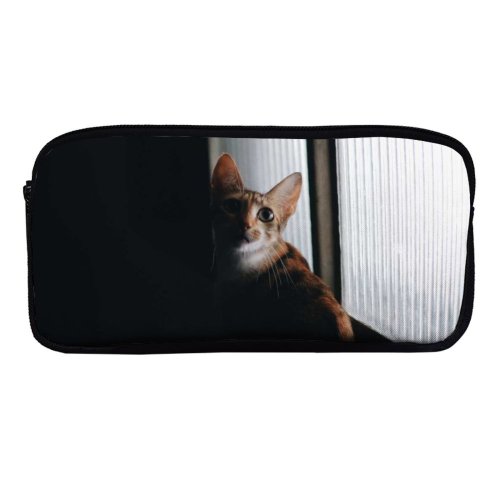 yanfind Pencil Case YHO Lovely Gatinhos Images Pet Manx Public Wallpapers Decor Abyssinian Gold Pictures Exposição Zipper Pens Pouch Bag for Student Office School