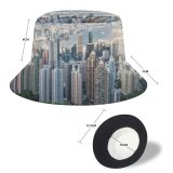 yanfind Adult Fisherman's Hat Hong Kong City Victoria Peak Cityscape Daytime Aerial Skyscrapers Clouds Harbor Fishing Fisherman Cap Travel Beach Sun protection