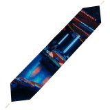 Yanfind Table Runner Blur Happy City Illuminated Lights Fast Evening Travel Driving Amusement Neon Action Everyday Dining Wedding Party Holiday Home Decor