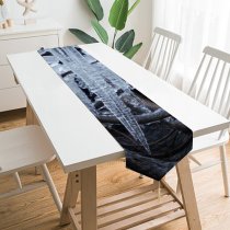 Yanfind Table Runner Winter Icicles Frost Plant Ice Tree Ice Branch Frost Winter Freezing Icicle Everyday Dining Wedding Party Holiday Home Decor