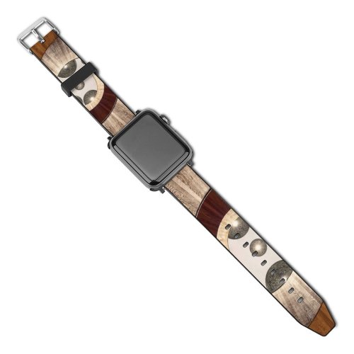 yanfind Watch Strap for Apple Watch Otto Berkeley Spiral Staircase Wooden Stairs Curves Lights Wide Dutch Compatible with iWatch Series 5 4 3 2 1