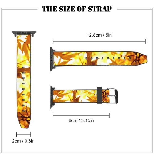 yanfind Watch Strap for Apple Watch Free Bonfire Wallpapers Pictures Fire Plant Maple Flame Tree Images Leaf Compatible with iWatch Series 5 4 3 2 1