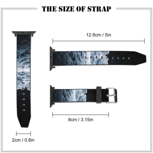 yanfind Watch Strap for Apple Watch MacOS Big Sur Winter Sedimentary Rocks Night Starry Sky IOS Compatible with iWatch Series 5 4 3 2 1