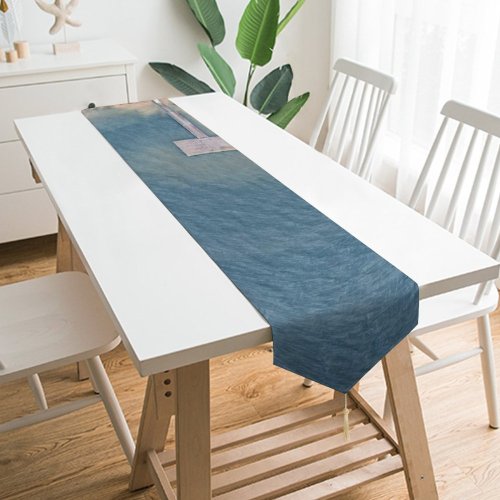 Yanfind Table Runner Boats Coast Vacation Landscape Daylight Travel Island Beach Watercrafts Tropical Outdoors Scenic Everyday Dining Wedding Party Holiday Home Decor