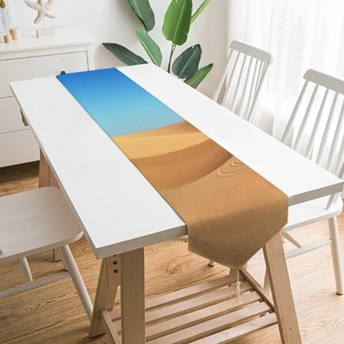 Yanfind Table Runner Desert Sand Dunes Clear Sky Everyday Dining Wedding Party Holiday Home Decor