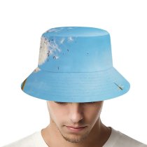 yanfind Adult Fisherman's Hat Flowers Dandelion Flower Dragonflies Sky Insects Sky Fishing Fisherman Cap Travel Beach Sun protection