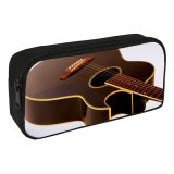 yanfind Pencil Case YHO Melody Sound Wood Flamenco Accessory Acoustic Guitar Rock Play Musical Instrument Electric Zipper Pens Pouch Bag for Student Office School