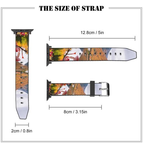 yanfind Watch Strap for Apple Watch Scenery Artists Nh Tree Bluff  Plant Leaf Franconia Free Stock Compatible with iWatch Series 5 4 3 2 1