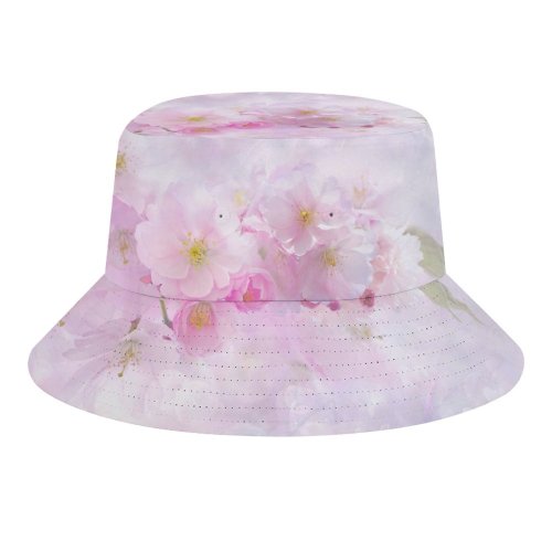 yanfind Adult Fisherman's Hat Flowers Cherry Blossom Flowers Cherry Tree Girly Spring Fishing Fisherman Cap Travel Beach Sun protection