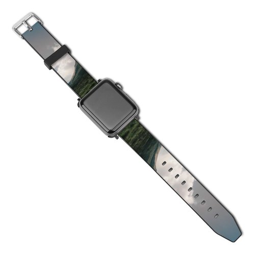 yanfind Watch Strap for Apple Watch Landscape Peak Countryside Slope Pictures PNG Outdoors Grey Range Plateau Compatible with iWatch Series 5 4 3 2 1