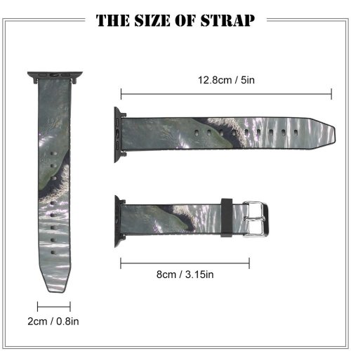 yanfind Watch Strap for Apple Watch  Swans Zealand Vertebrate Beak Bird Duck Organism Ducks Geese Waterfowl Wildlife Compatible with iWatch Series 5 4 3 2 1