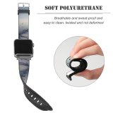 yanfind Watch Strap for Apple Watch Winter Cloud Shore Shore Lake Sky Tree Waterside Horizon Ocean Winter Starnberg Compatible with iWatch Series 5 4 3 2 1