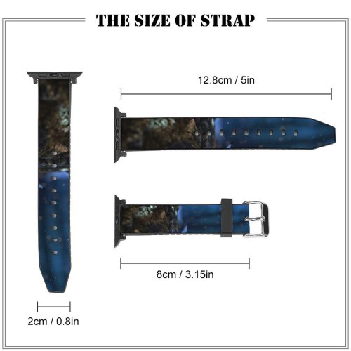 yanfind Watch Strap for Apple Watch Butterflies Mushroom Plants Macro Forest Bokeh Compatible with iWatch Series 5 4 3 2 1