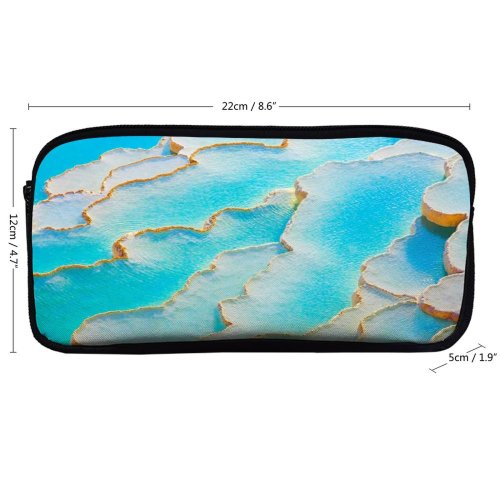 yanfind Pencil Case YHO Talip ÇETİN Travertines Pamukkale Thermal Pools Limestone Zipper Pens Pouch Bag for Student Office School