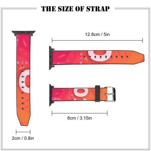 yanfind Watch Strap for Apple Watch Celebrations Year Happy Balloons Colorful Gradient Compatible with iWatch Series 5 4 3 2 1