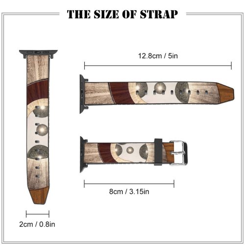 yanfind Watch Strap for Apple Watch Otto Berkeley Spiral Staircase Wooden Stairs Curves Lights Wide Dutch Compatible with iWatch Series 5 4 3 2 1