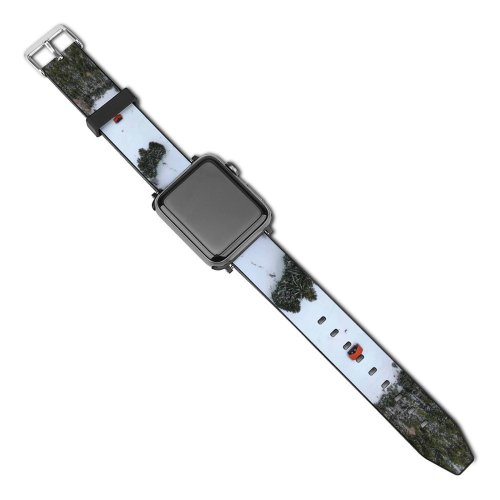 yanfind Watch Strap for Apple Watch Abies Pine Plant Creative Dji Pictures Winter Outdoors Snow Tree Fir Compatible with iWatch Series 5 4 3 2 1