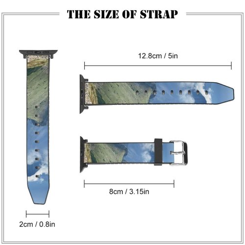 yanfind Watch Strap for Apple Watch Kościelisko Landscape Peak Tatrzański Countryside Domain Slope Pictures Outdoors Range Park Compatible with iWatch Series 5 4 3 2 1