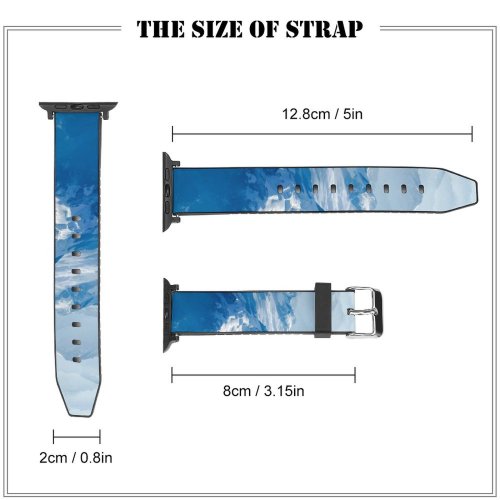 yanfind Watch Strap for Apple Watch John Rodenn Castillo Swiss Alps Snow Covered Mountains  Switzerland  Peak Compatible with iWatch Series 5 4 3 2 1