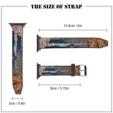 yanfind Watch Strap for Apple Watch Rural Sunlight Road Leaf Plant Trunk Creative Pavement Pictures Tree Season Compatible with iWatch Series 5 4 3 2 1