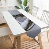 Yanfind Table Runner Blur Frozen Tree Winter Forest Branch Wild Birdwatching Daylight Lophophanes Avian December Everyday Dining Wedding Party Holiday Home Decor