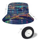 yanfind Adult Fisherman's Hat Daniam Chou Hong Kong City Cityscape Nightlife Skyscrapers Waterfront Reflections River Nighttime Fishing Fisherman Cap Travel Beach Sun protection