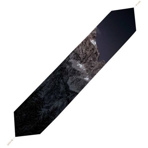 Yanfind Table Runner Collins Black Dark Grand Teton National Park Early Morning Mountain Range USA Everyday Dining Wedding Party Holiday Home Decor