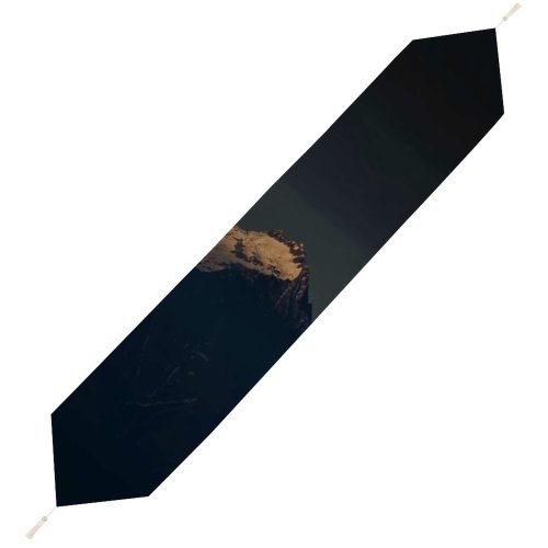 Yanfind Table Runner Landscape Peak Pictures Outdoors Grey Snow Light Alessio Free Range Ray Everyday Dining Wedding Party Holiday Home Decor