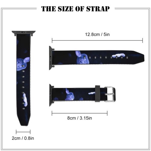 yanfind Watch Strap for Apple Watch Dark Jellyfishes Underwater Deep Ocean Compatible with iWatch Series 5 4 3 2 1