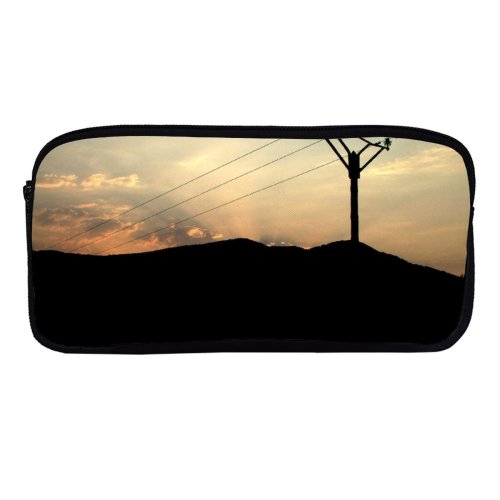 yanfind Pencil Case YHO  Electrical Supply Sky Morning  Transmission Cloud Sunset Sky Overhead Afterglow Zipper Pens Pouch Bag for Student Office School