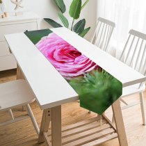 Yanfind Table Runner Blur Focus Beautiful Plant Delicate Flowers Depth Grass Roses Field Growth Flora Everyday Dining Wedding Party Holiday Home Decor