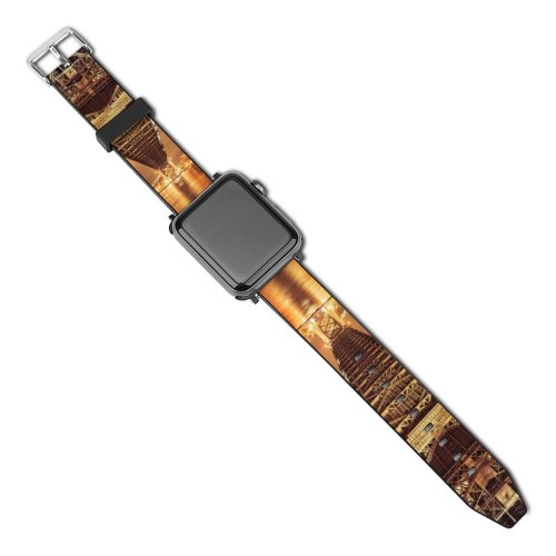 yanfind Watch Strap for Apple Watch Trey Ratcliff Sydney Harbour  Australia Cityscape River Reflection Nightscape Sky City Compatible with iWatch Series 5 4 3 2 1