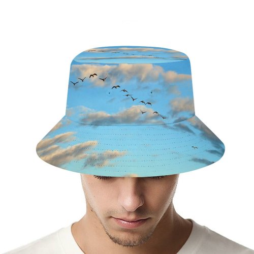 yanfind Adult Fisherman's Hat Winter Formation Sky Calm Goose Morning Autumn Meteorological Cloud Sky Fall Fly Fishing Fisherman Cap Travel Beach Sun protection